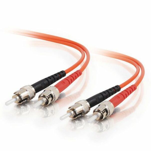 C2G 1m ST-ST 62.5/125 Duplex Multimode OM1 Fiber Cable - Orange - 3ft