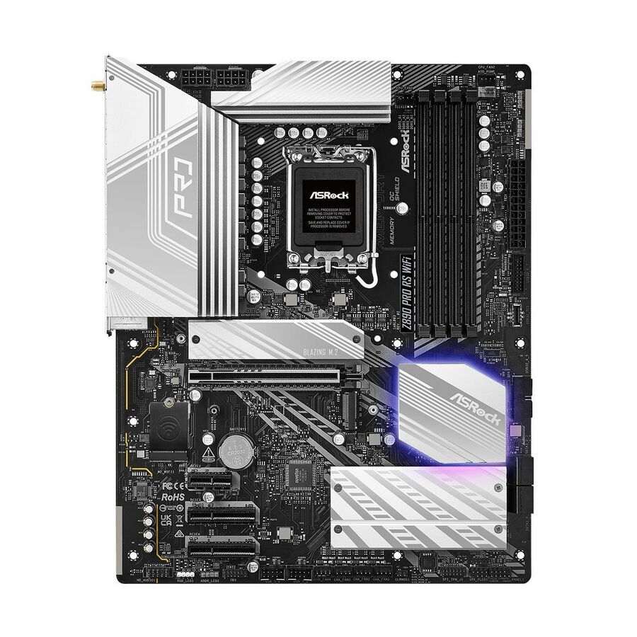 ASRock Z890 RS WiFi Gaming Desktop Motherboard - Intel Z890 Chipset - Socket LGA-1851 - ATX