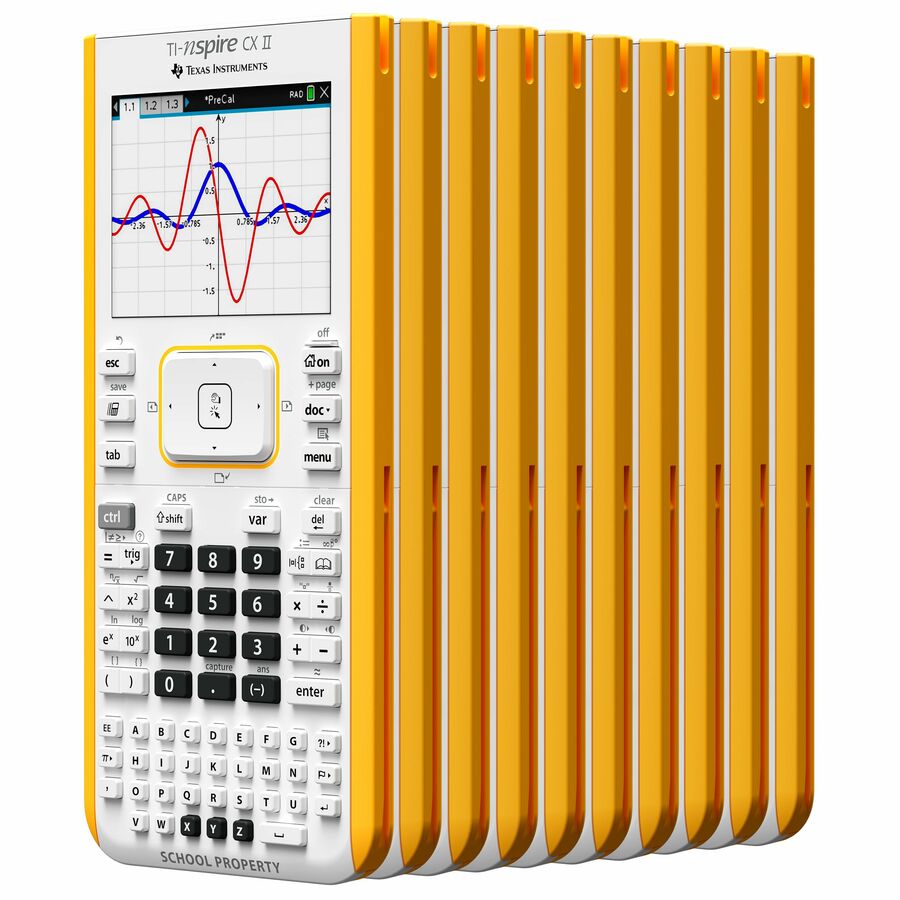 TI NSPIRE CX II 10 PACK: Includes 10 EZ Spot Calculators with rechargeable batteries