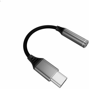 MAXCases Headset Adapter 3.5mm plug to USB-C Connector (Black)