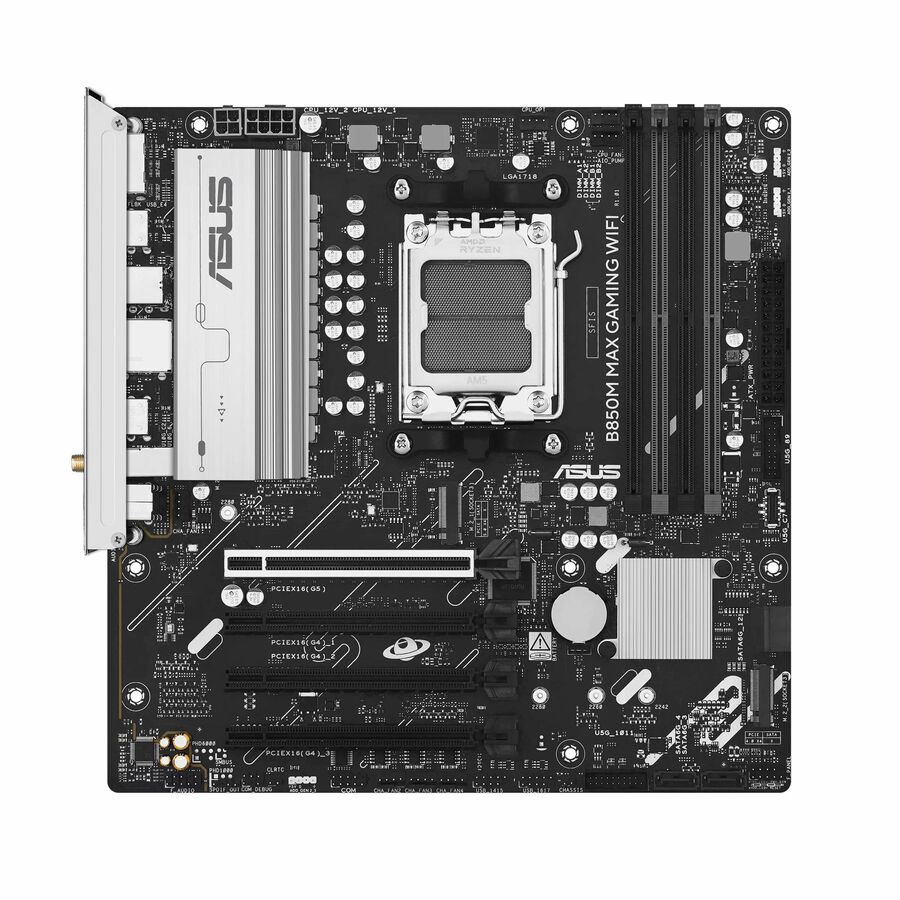 Asus B850M MAX GAMING WIFI Gaming Desktop Motherboard - AMD B850 Chipset - Socket AM5 - Micro ATX