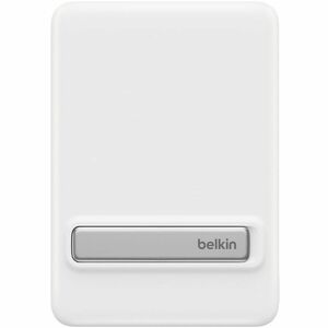 Belkin BoostCharge Slim Magnetic Power Bank 5K with Qi2, White, Kickstand