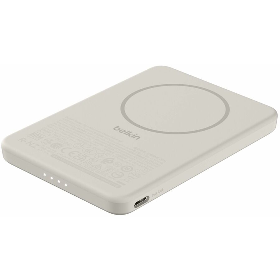 Belkin BoostCharge Slim Magnetic Power Bank 5K, Sand