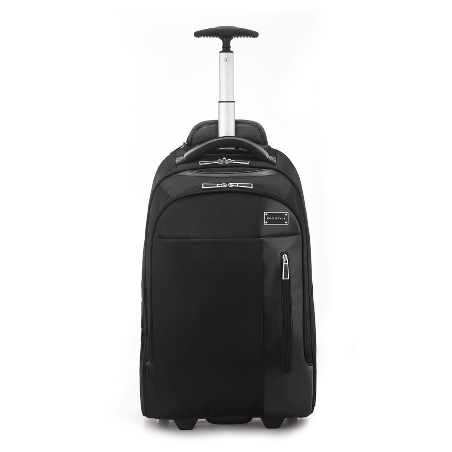 ECO STYLE Tech Exec Carrying Case (Rolling Backpack) for 17.3" Laptop - Black