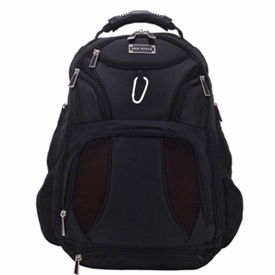ECO STYLE Jet Set Carrying Case (Backpack) for 17" to 17.3" Laptop, Tablet - Black