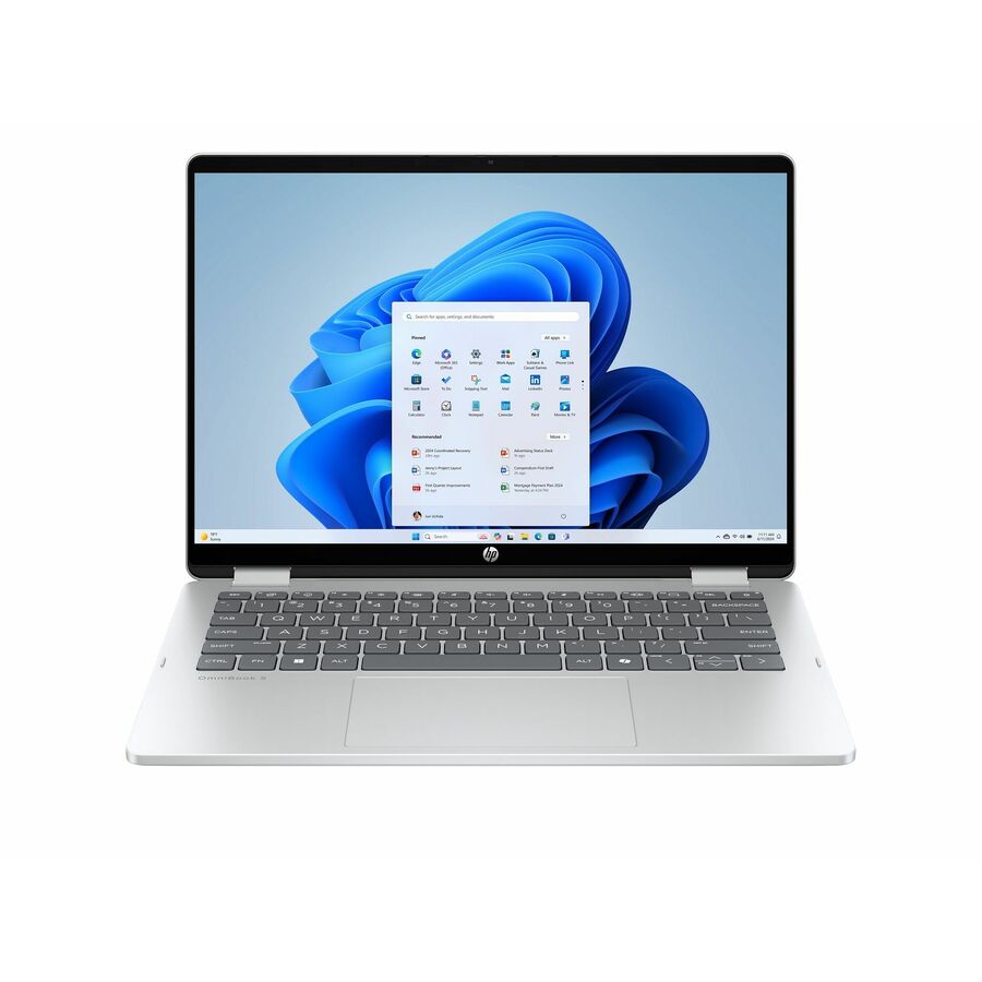 HP OmniBook 5 Flip 14-fp0000 14-fp0013dx 14" Touchscreen Convertible 2 in 1 Notebook - 2K - Intel Core 5 Series 1 120U - 8 GB - 512 GB SSD - Glacier Silver
