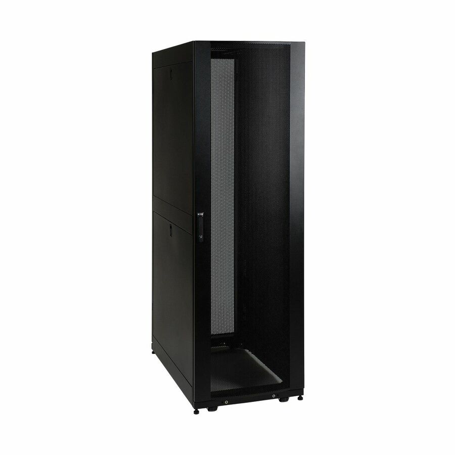Tripp Lite by Eaton 42U SmartRack Shallow-Depth Rack Enclosure Cabinet Threaded 10-32 Mounting Holes with doors & side panels