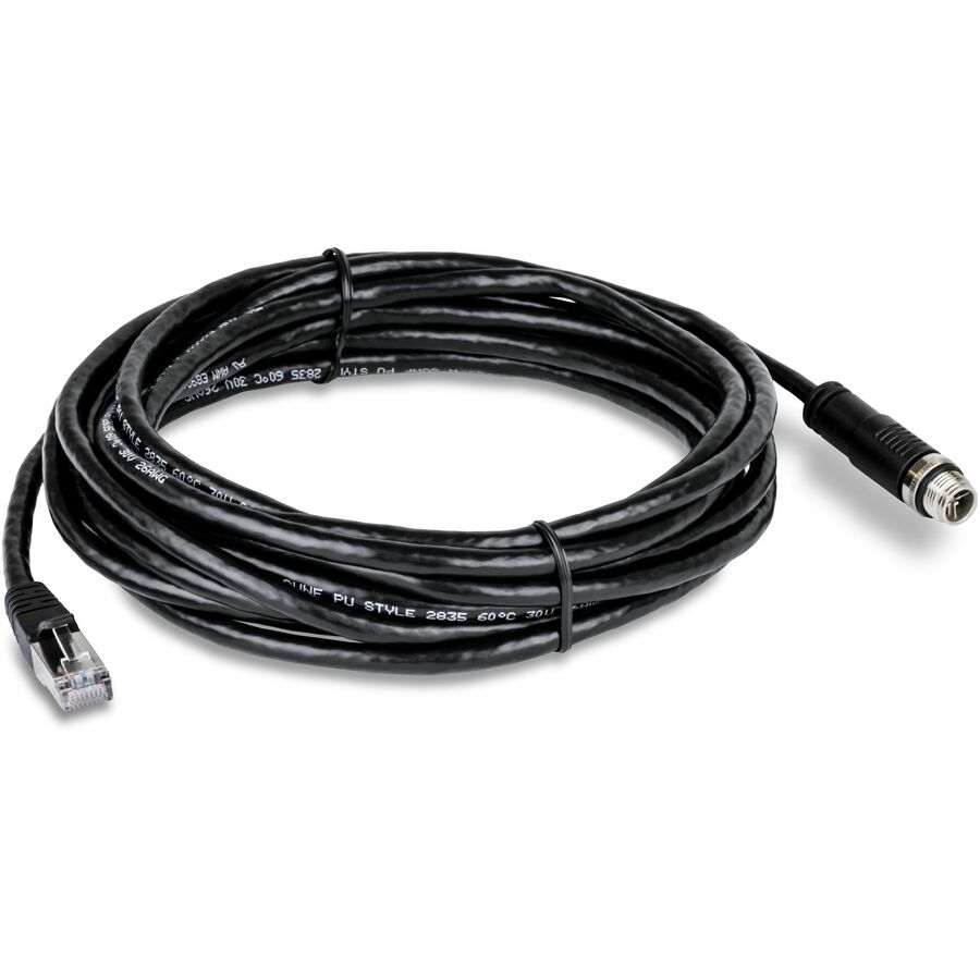 TRENDnet M12 to RJ-45 Industrial Ethernet Cable, 5m (16.4 ft.)