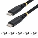 StarTech 5-Pack 3ft (91cm) USB-C Charging Cable, 60W (3A) PD, Dual-Layer Braided Nylon/TPE Jacket, Rugged USB C Charger Cord