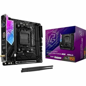 Phantom Gaming B850I Lightning WiFi Gaming Desktop Motherboard - AMD B850 Chipset - Socket AM5 - Mini ITX
