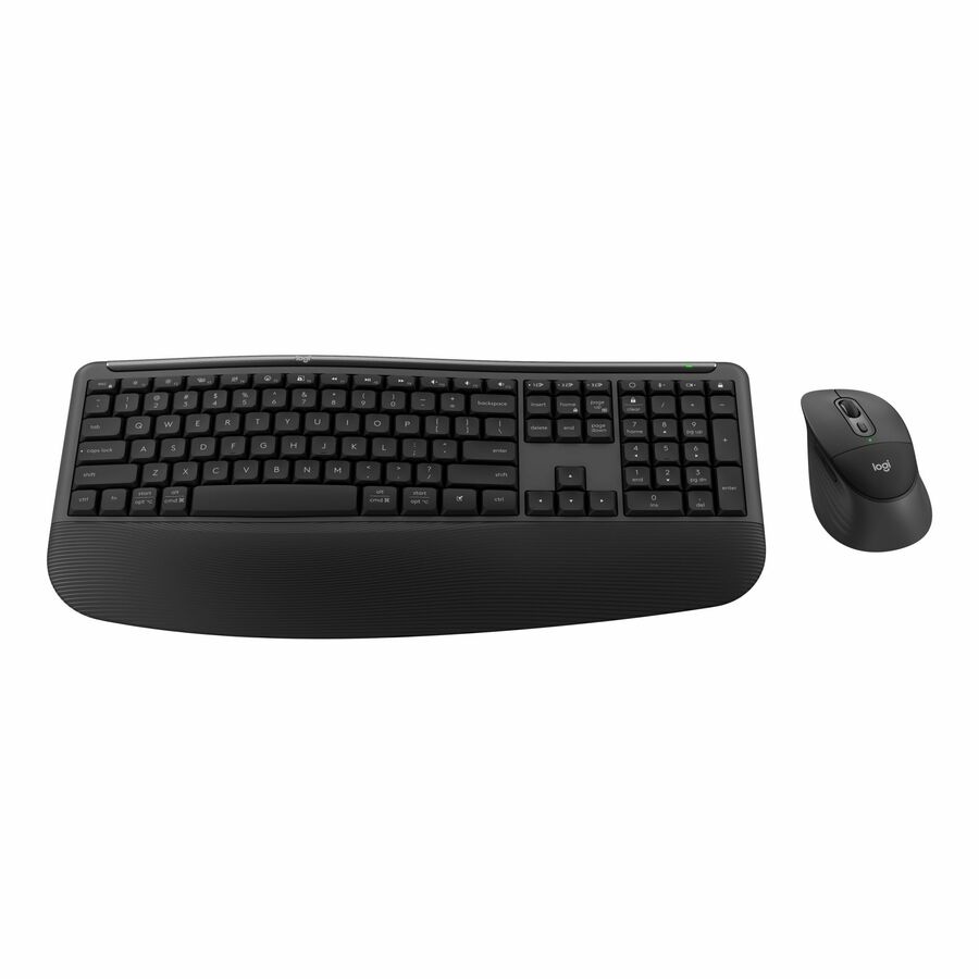Logitech Signature Comfort Plus Combo MK880 Wireless Keyboard and Mouse Combo, Full-Size Comfort Keyboard with Palm Rest, Black