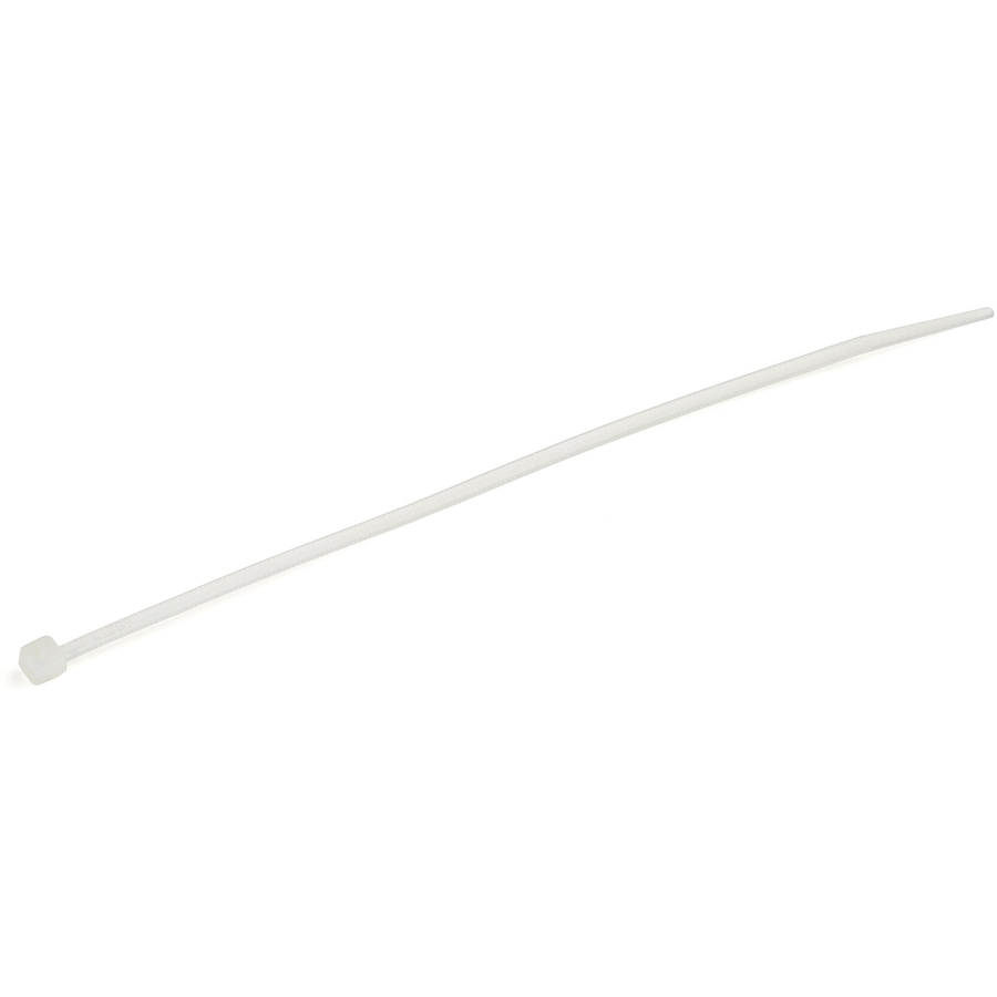 StarTech 6"(15cm) Cable Ties, 1-3/8"(39mm) Dia, 40lb(18kg) Tensile Strength, Nylon Self Locking Zip Ties, UL, 1000Pack, White, TAA