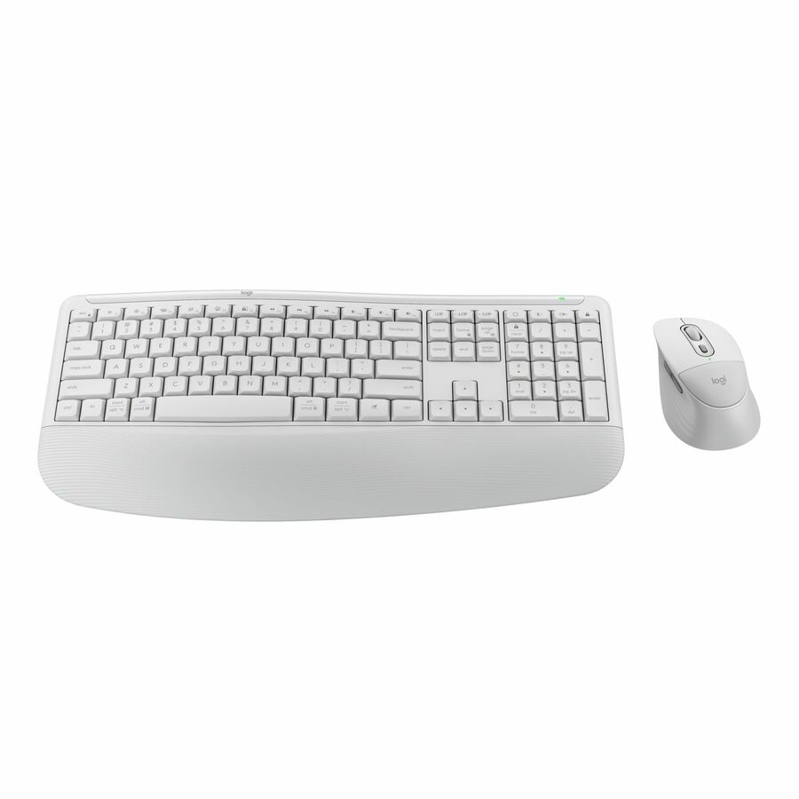 Logitech Signature Comfort Plus Combo MK880 Wireless Keyboard and Mouse Combo, Full-Size Comfort Keyboard with Palm Rest, Off-white