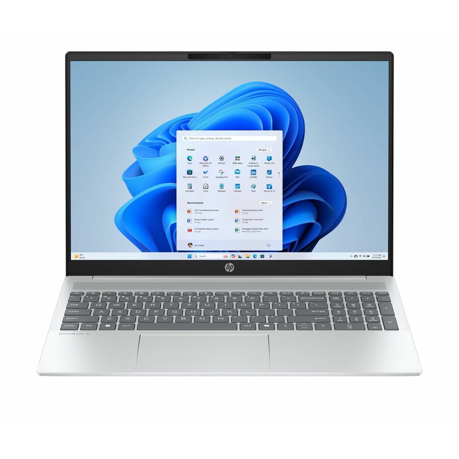 HP OmniBook 5 16-af1000 16-af1700nr 16" Touchscreen Notebook - 2K - Intel Core Ultra 5 Series 2 225U - 16 GB - 512 GB SSD - Glacier Silver Aluminum