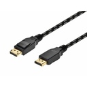 Monoprice Braided DisplayPort 1.4 Cable, 3ft, Gray