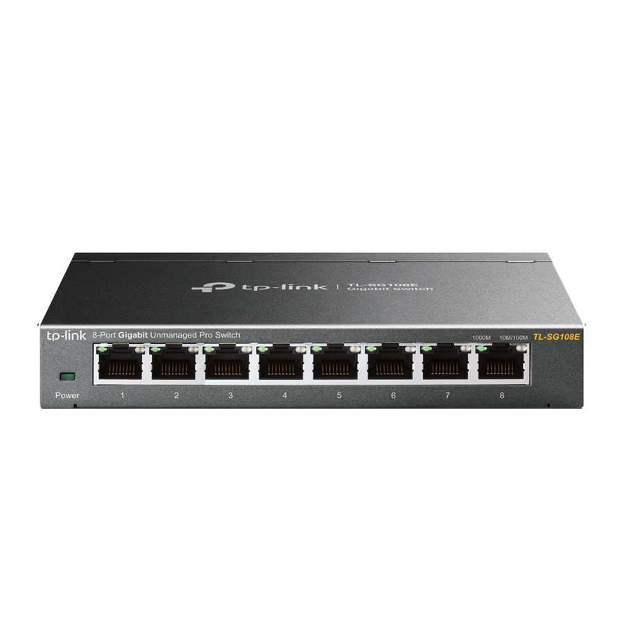 TP-LINK TL-SG108E - 8-Port Gigabit Easy Smart Switch - Limited Lifetime Protection