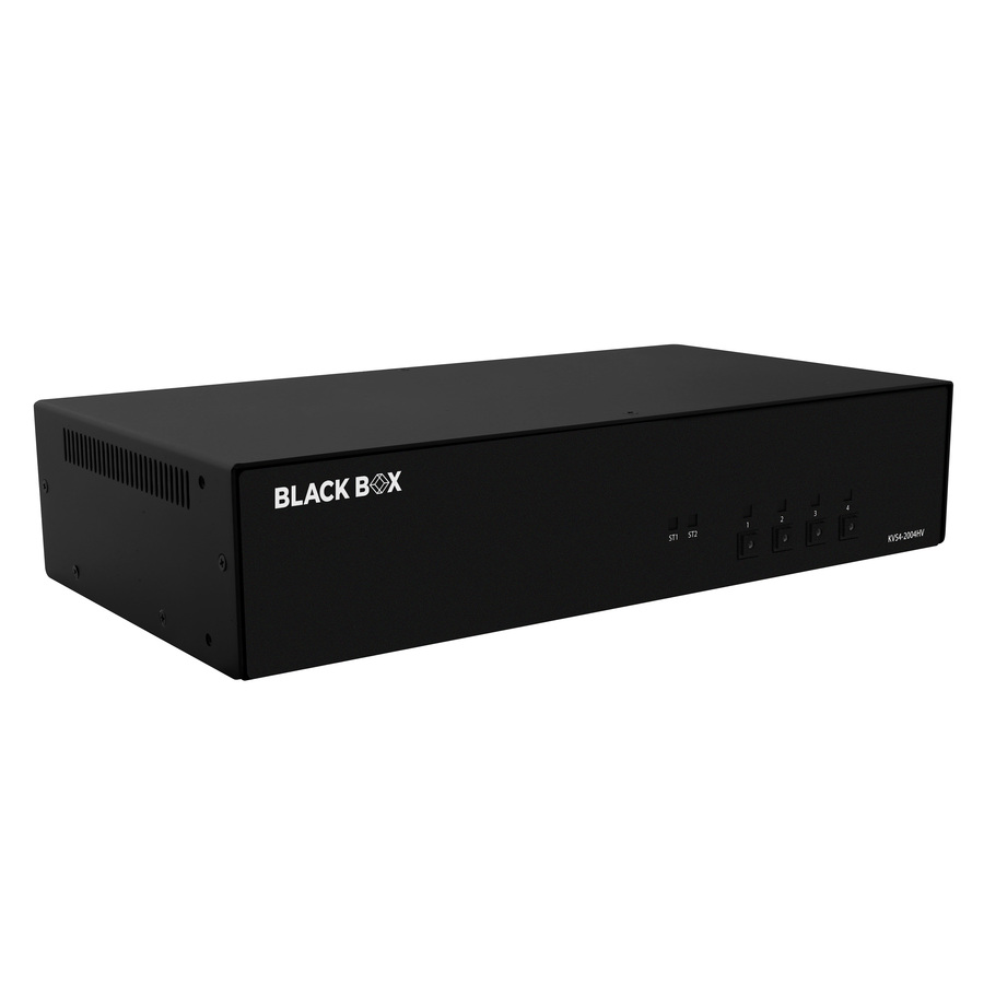 Black Box KVM Switch, NIAP 4.0 Certified - 4-Port, Dual-Monitor, FlexPort HDMI/DisplayPort
