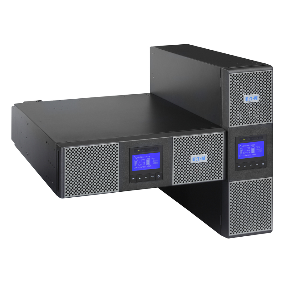 Eaton 9PX 10kVA 9kW 120/208V Split-Phase Online Double-Conversion UPS - Hardwired Input, 1 L6-30R, 2 L14-30R, Hardwired Output, Cybersecure Network Card, Extended Run, 6U