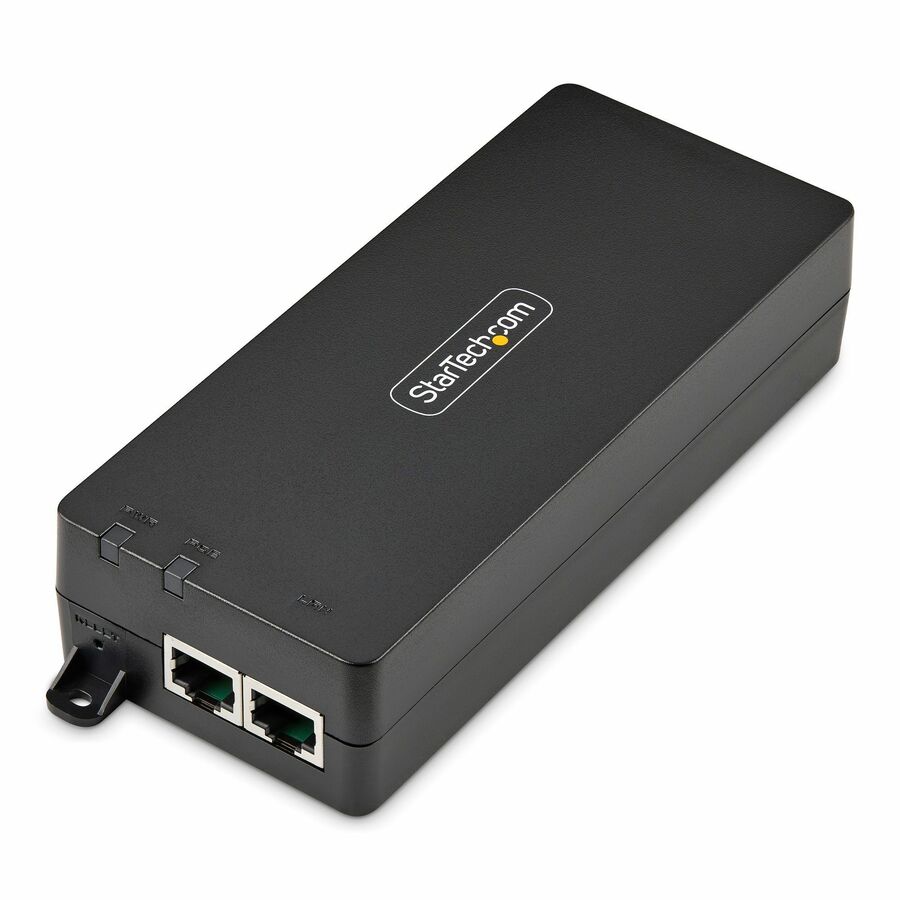 StarTech 1-Port 10Gbps Gigabit PoE++ Injector, 90W, 2.5/5/10G Ethernet/10/100/1000M, PoE++ (802.3af/at/bt), Wall Mount, Unmanaged, TAA