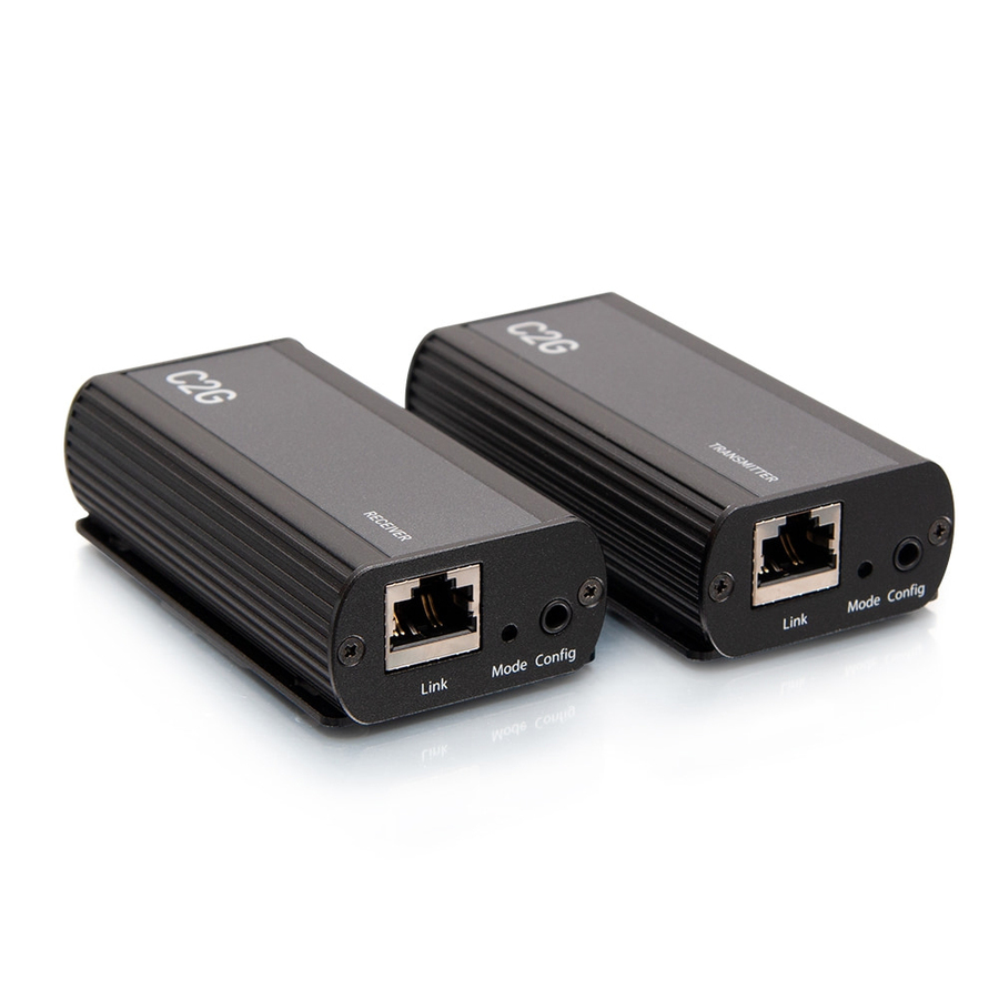 C2G 1-Port USB C Extender - Transmitter to Receiver Kit - USB 3.2 Gen 1 (5GBPS) - USB-C to RJ-45