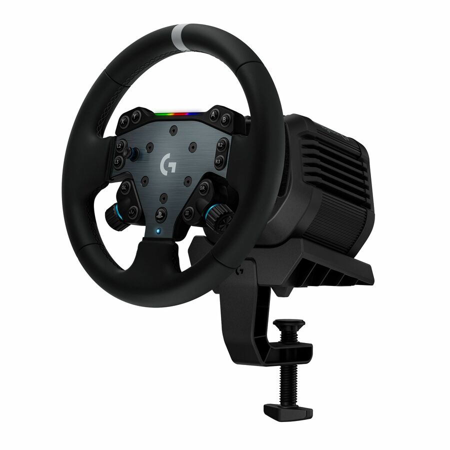 Logitech G RS50 System, 3-Piece Sim Racing Steering Wheel Setup - RS50 Wheel base with 8 Nm Direct Drive, RS Wheel Hub with 13 Buttons and RS Round Wheel 11-inch - For PS5/PS4/PC