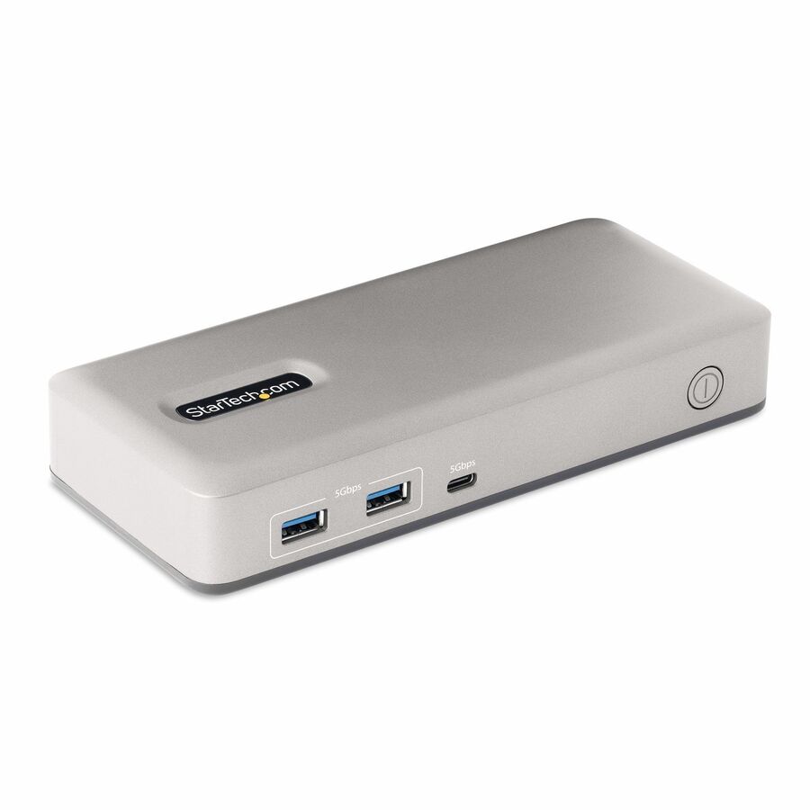 StarTech Dual-Monitor USB-C Docking Station, DisplayPort & HDMI/VGA Multi Monitor Dock, 4K 60Hz, USB-C Dock, 7x USB Hub, 85W PD, TAA