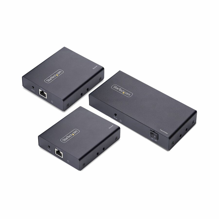 StarTech 2-Port HDMI Extender and Splitter Over CAT6, 4K 60Hz, Up to 230ft (70m), 1x2 HDMI over Ethernet Distribution Kit, 1 In 2 Out