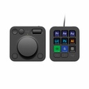 Logitech MX Creative Console, Programmable Keypad With 9 Customizable LCD Keys and Control Dial for Graphic Design, Video Editing, Photography, use with Adobe, Zoom, Spotify and more (Graphite)