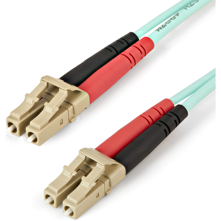 StarTech 1m (3ft) LC to LC (UPC) OM4 Multimode Fiber Optic Cable, 50/125µm, 100G, Low Insertion Loss, LSZH Fiber Jumper Cord