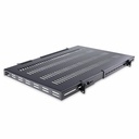 StarTech 1U 4-Post 19.5 to 38in Adjustable Mounting Depth Vented Rack Mount Shelf - Heavy Duty Fixed Rack Shelf - 330lbs / 150kg - 27.5in Deep