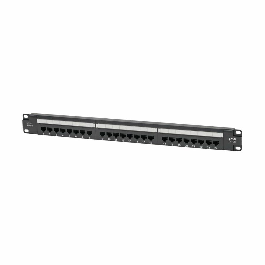 Tripp Lite by Eaton Cat6 24-Port Patch Panel - PoE+ Compliant 110/Krone 568A/B RJ45 Ethernet 1U Rack-Mount TAA