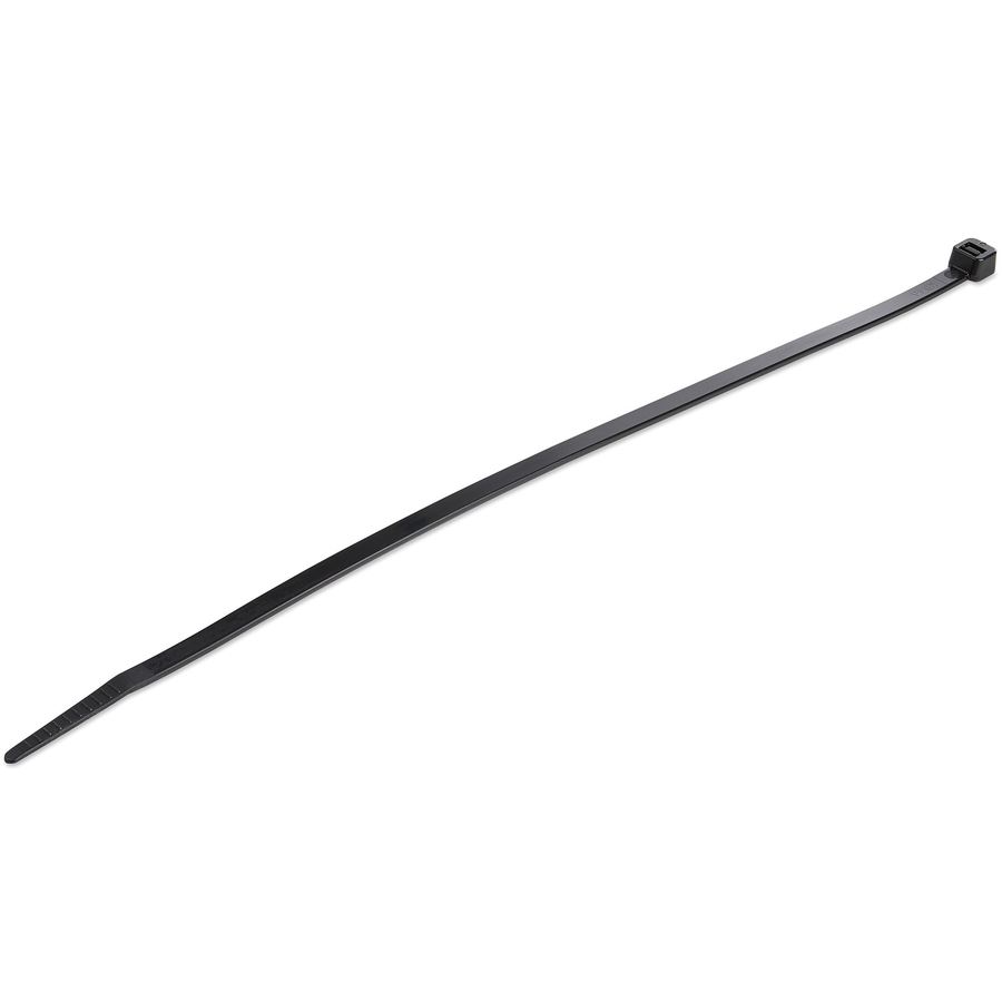 StarTech 10"(25cm) Cable Ties, 2-5/8"(68mm) Dia, 50lb(22kg) Tensile Strength, Black Nylon Self Locking Ties, UL Listed, 1000 Pack, TAA