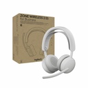 Logitech Zone Wireless 2 ES for Business - Noise-Canceling Wireless Headset with Adaptive Hybrid ANC, Microsoft Teams Certified, USB-C & USB-A, Off-white