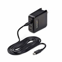 StarTech 100W USB-C Wall Charger, 2x USB-C, 2x USB-A, Quick Charging Portable GaN Power Adapter, PD 3.0, 6ft/1.8m USB-C to USB-C Cable