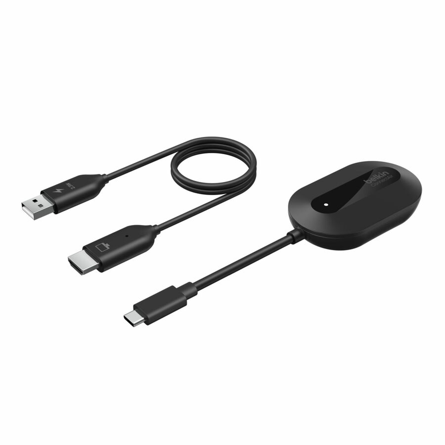 Belkin ConnectAir Wireless HDMI Video Adapter - USB-C Transmitter w/ USB-A to HDMI Receiver - AV Extender - Black