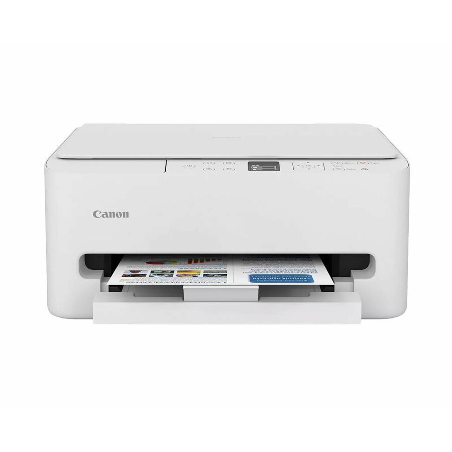 Canon PIXMA TS6520 Wired & Wireless Inkjet Multifunction Printer - Color - White