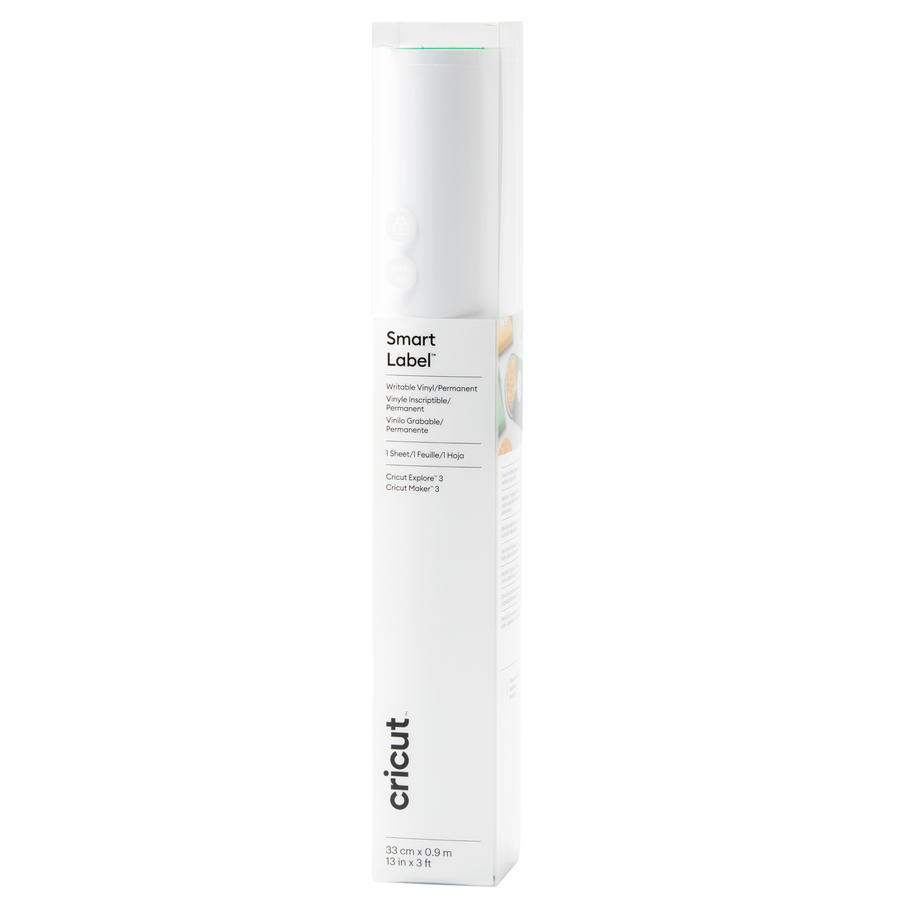 cricut Smart Label Writable Vinyl - Permanent, White (3 ft)