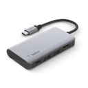 Belkin USB-C 4-in-1 Multiport Adapter, Laptop Docking Station, 2x USB-A 3.0, 4k HDMI, 100W Power Delivery