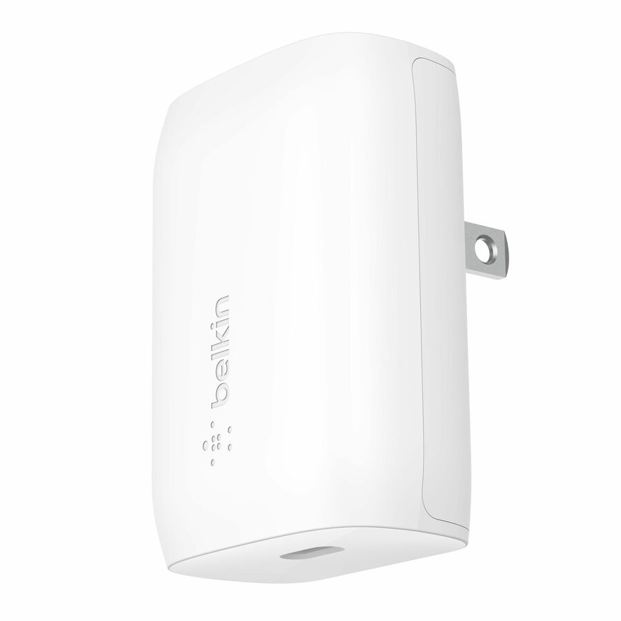 Belkin 30W Portable USB-C Wall Charger - 1xUSB-C (30W) - Fast Charge - Power Adapter - White