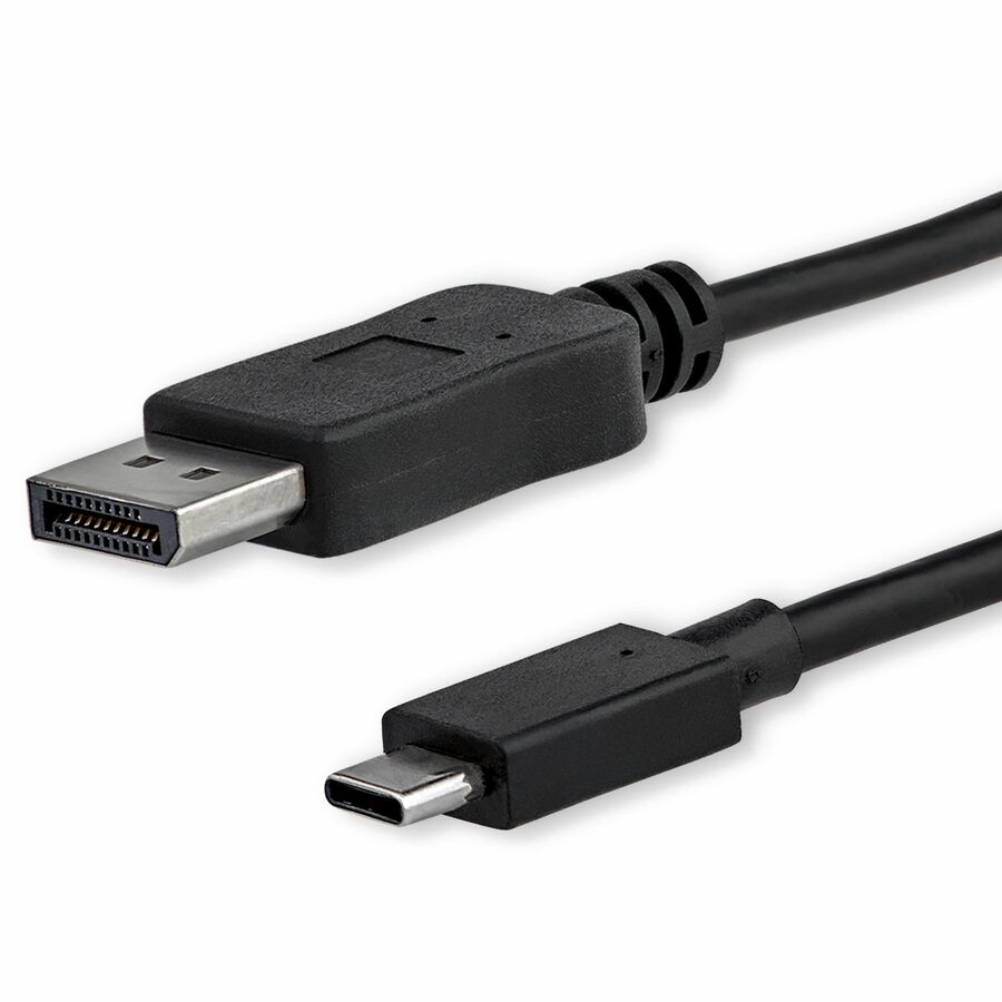 StarTech 6ft/1.8m USB C to DisplayPort 1.2 Cable 4K 60Hz - USB Type-C to DP Video Adapter Monitor Cable HBR2 - TB3 Compatible - Black