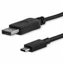 StarTech 6ft/1.8m USB C to DisplayPort 1.2 Cable 4K 60Hz - USB Type-C to DP Video Adapter Monitor Cable HBR2 - TB3 Compatible - Black