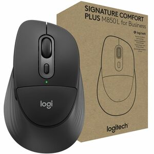 Logitech Signature Comfort Plus M850 L for Business, Wireless Mouse, Sculpted Design with Palm Cushion, Silent Clicks, Secure Receiver/Bluetooth, Windows/Mac/ChromeOS/Linux/iPadOS