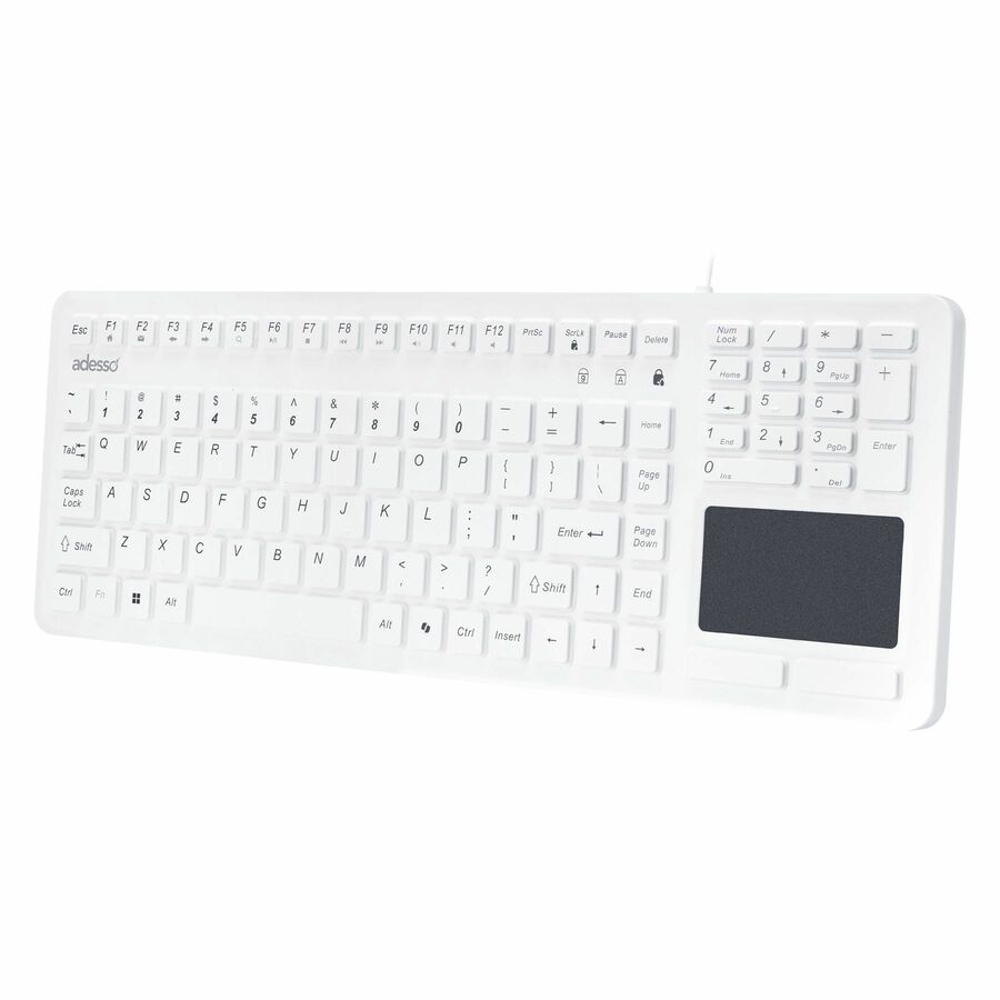Adesso AKB-270UW Antimicrobial Waterproof TouchPad Keyboard with CoPilot AI Hotkey