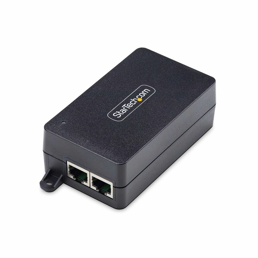 StarTech 1-Port Gigabit PoE+ Injector, 10M/100M/1G Ethernet, PoE/PoE+ (802.3af/802.3at), 30W, Wall Mountable, Unmanaged, TAA