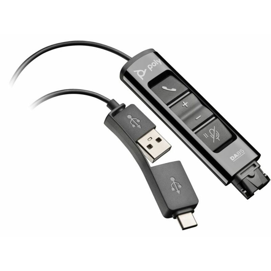 Poly DA85 USB to QD Black Adapter TAA