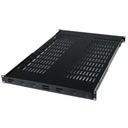StarTech 1U 19.5 to 38in Adjustable Mounting Depth Vented Rack Mount Shelf, 175lbs / 80kg, 27.5in Deep, TAA