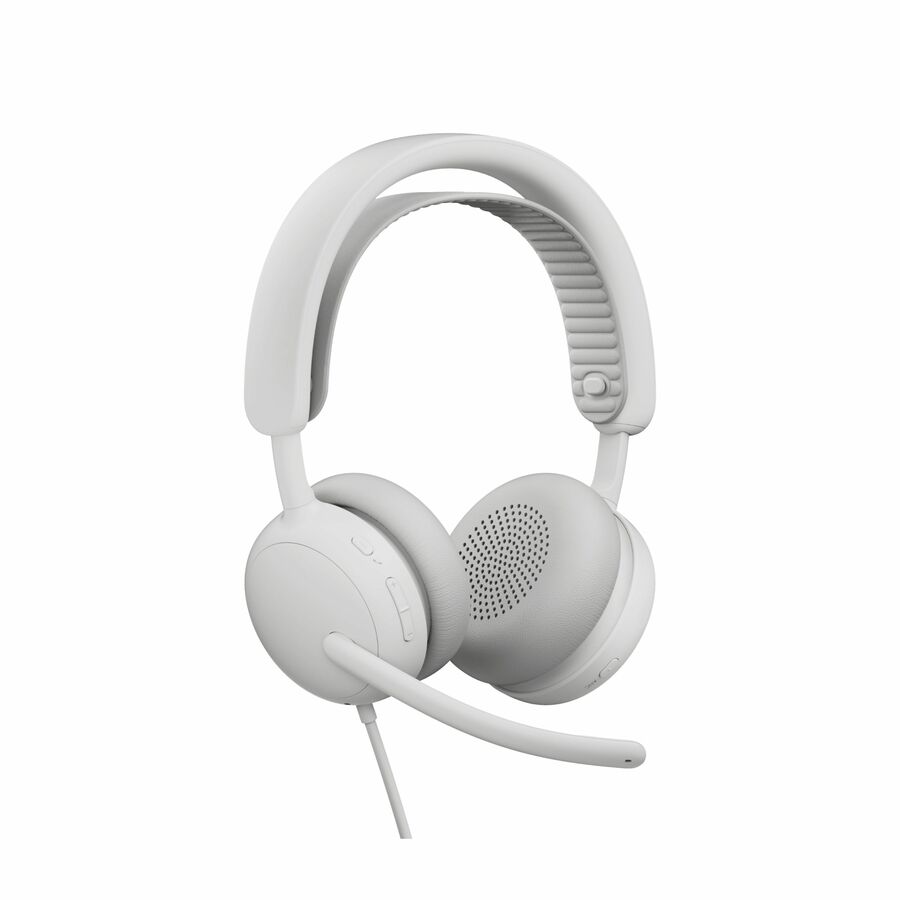 Logitech Zone Wired 2 - Noise-Canceling Headset with Adaptive Hybrid ANC, USB-C with USB-A adapter, Offwhite