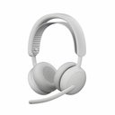 Logitech Zone Wireless 2 ES - Noise-Canceling Wireless Headset with Adaptive Hybrid ANC, Bluetooth, Off-White