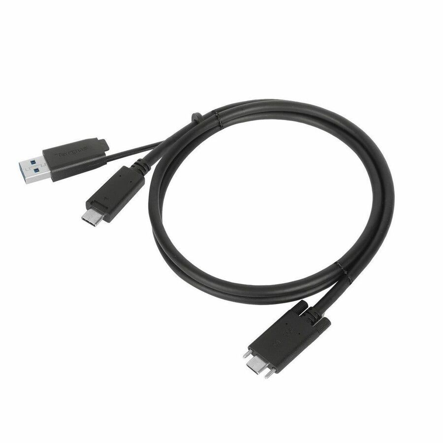 Targus 1M USB-C Male with Screw to USB-C Male Cable with USB-A Tether