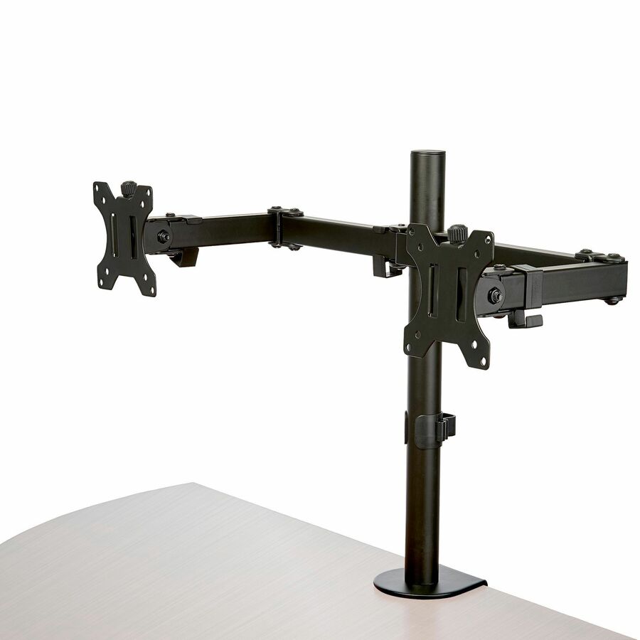 StarTech Desk Mount Dual Monitor Arm, Ergonomic VESA Compatible Mount for up to 32" (17.6lb/8kg) Display, Clamp/Grommet, Articulating